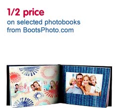 1/2 price on photo books